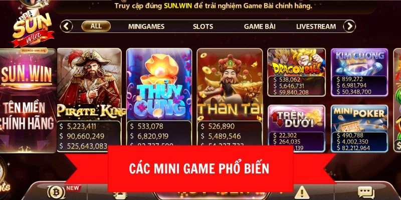 Sự Đa Dạng và Phong Phú Của Các Mini Game Sunwin